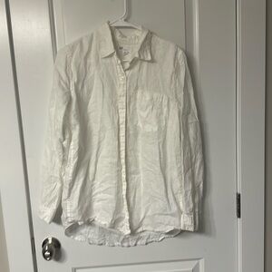 Gap white linen shirt